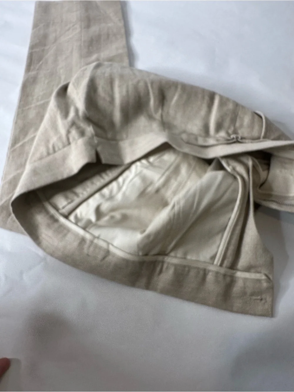 Men's Linen Blend Trousers in Light Khaki